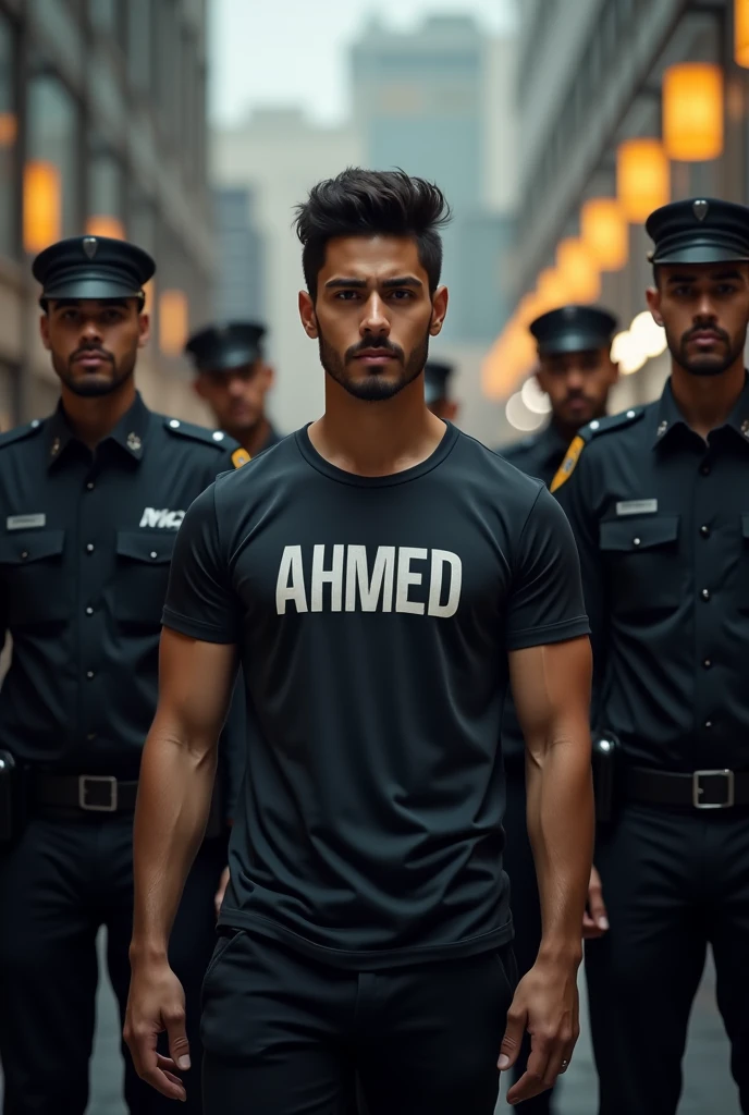 Malaysia guy age 2s. big muscle Handsome Man wear Blackshirt salute position. Cargo pant camouflage red army green black. firefighter jumpsuit wear tight in . Very muscle body. many girl hijab colorfull women cheerfull face clapping hand surrounded man . Firetruck background. 