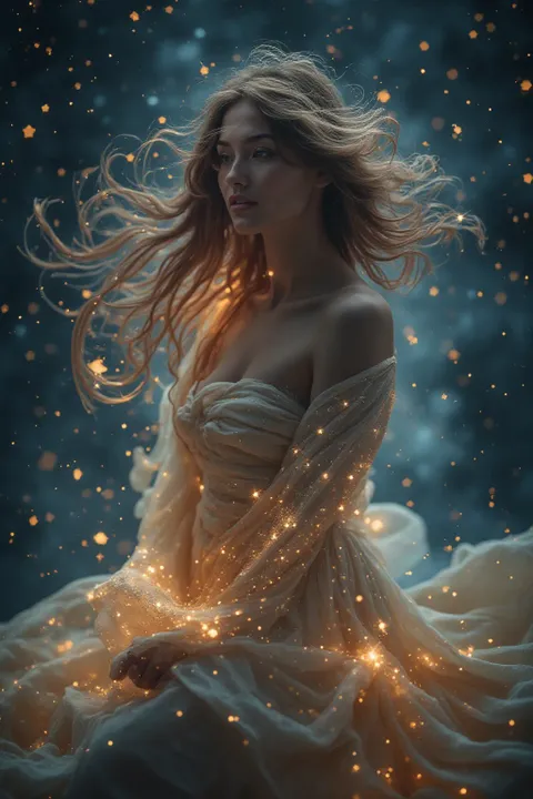 AI Temalı Fotoğraflar：Yıldız İpliği Rüya Dokuyan Tema