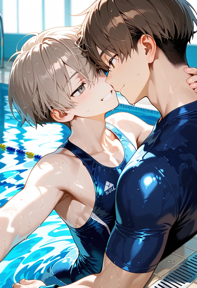 score_9, score_8_up, score_7_up, source_anime, ((((hug from behind)))), sex from behind, standing sex, ((((motion lines)))), vulgarity, (((wrestling ring)))), ((1shota boy)and(1 girl)), (hetero), BREAK (1shota boy,short stature:1.4), ((((shota boy is 10 years old)))), small penis, undercut, ((((He looks smug)))), BREAK ((((1 girl,short stature)))), girl is 8 years old, (slender body:1.4), (long hair, french braid),straight hair, blonde hair, light blue eyes, ((((flat chest)))), covered navel, collarbone, pale skin,shiny skin, ((She wears aqua competition swimsuit)), (((She looks rolling eyes))), (((She looks ahegao))), (trembling), (cum on clothes:1.4),cum on body,excessive cum,cum facial,bukkake,cum on hair,cum in pussy, clothing aside, clothed, text,