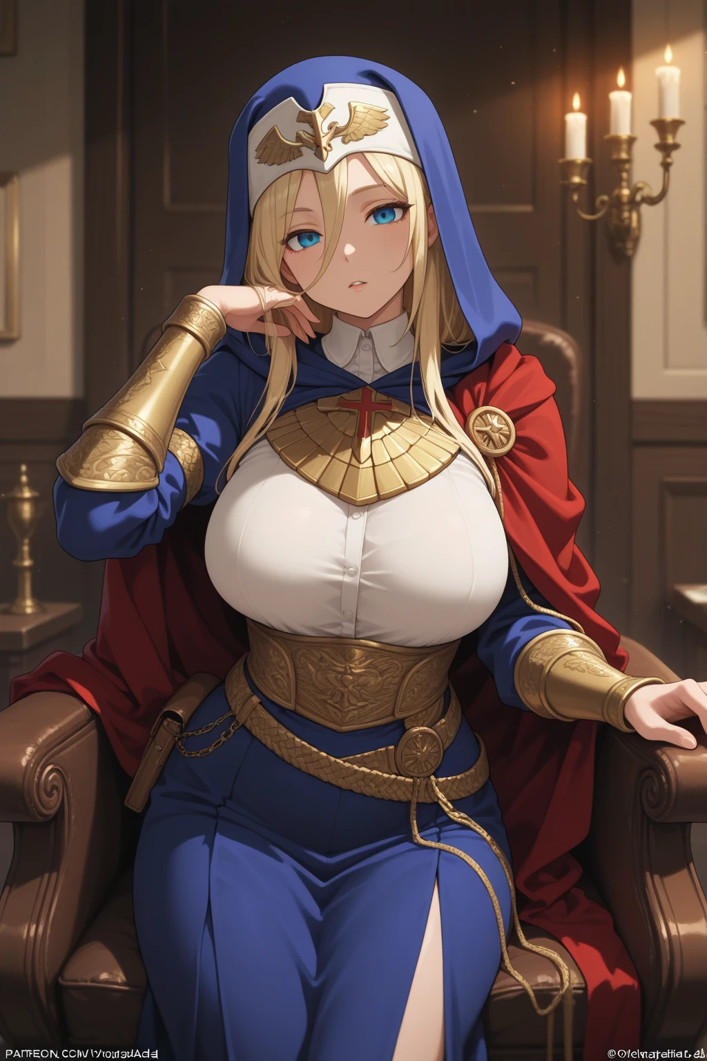 sfw, MiraKamiunten, streaked hair, earrings, military hat, white gloves, sarashi, huge breast, cleavage, purple jacket, red belt, spiked collar, epaulettes, intricate leotard, (masterpiece, highest quality, best quality, official art, beautiful and aesthetic: 1.2), (1girl), extremely detailed, (fractal art: 1.3), colorful, highest detailed, perfect face, HDR, bright colors, huge breasts, detailed face, detailed eyes, perfect face, perfect eyes, (full body), 