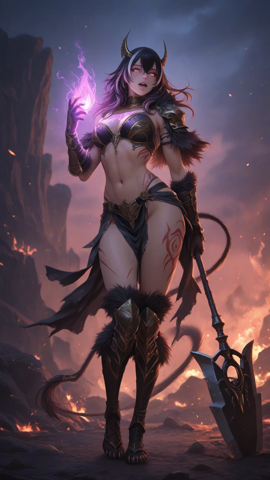 Muscle gilr, Asgard，valkyrie，Senhora Cavaleiro，anatomia correta，epic fantasy digital art，tmasterpiece，8k，high-definition resolution，Desenho detalhado，alta qulidade，, Epic composition,