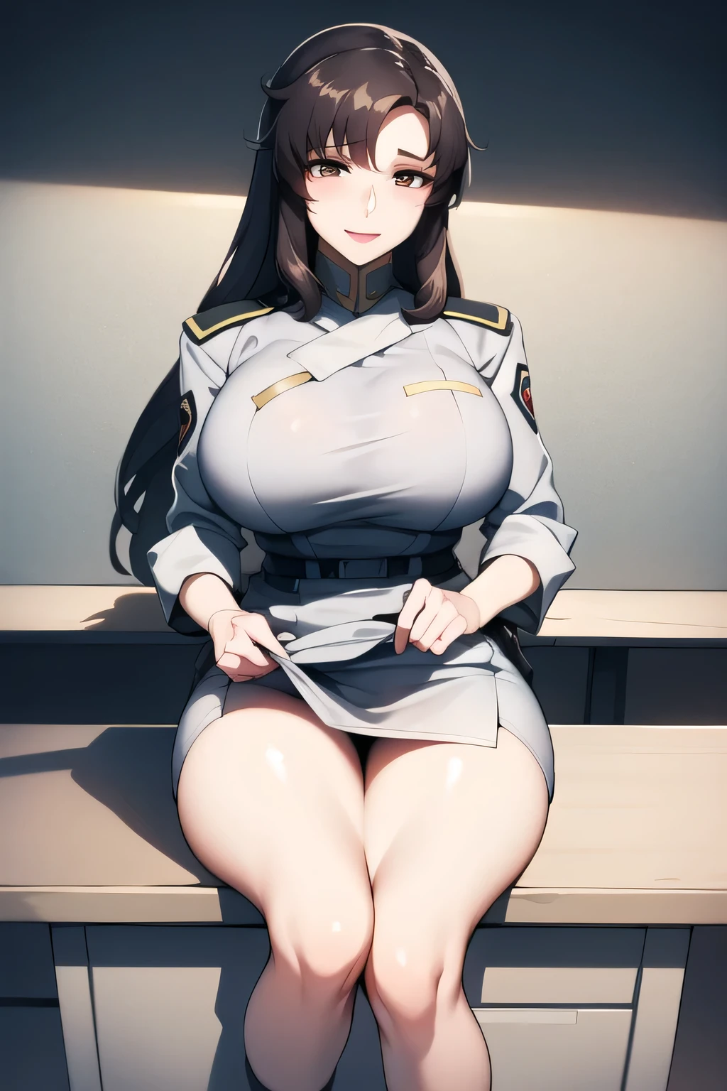((((Best Quality, 8K, 32K, masterpiece, 1.2)))),{{solo}},((nsfw:1.5)),{{{Character reference: Nikke's Diesel:1.5}}},((perfect beautiful face:1.2)), slender body, 1boy, 1girl, blush, breasts,hetero, imminent penetration, navel, nipples, nude, riding on penis, pov, pussy, cowgirl sex, smile, solo focus,spread legs, symbol-shaped pupils, torso grab,socks,