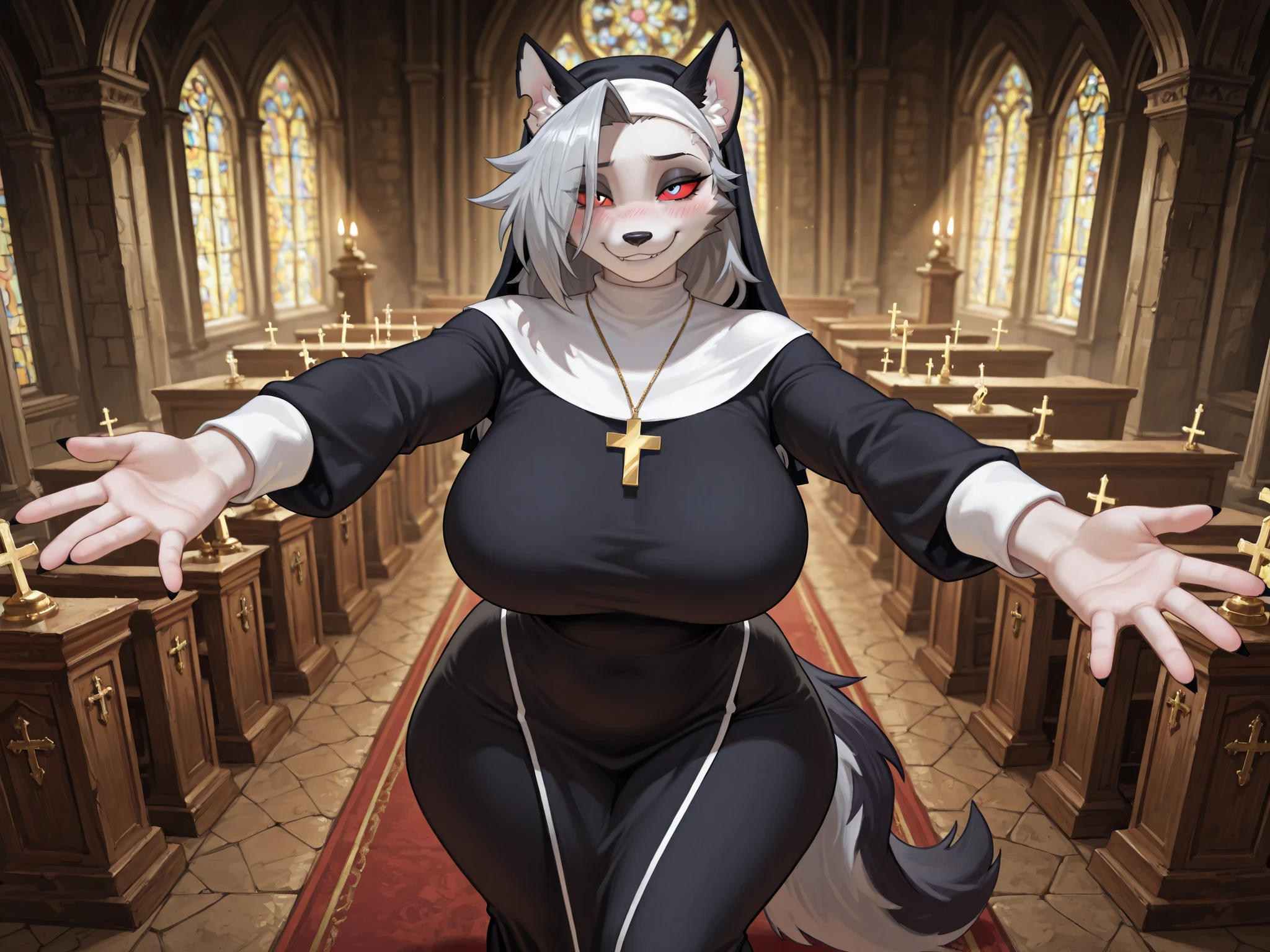 Fox girl,White-colored skin , white hair , smooth skin ,Gorgeous body，muscular body ,Cute gigantic breasts，gigantic areolas , gigantic nipples ,erect nipples , black nipples，Lace，teardrop，open mouth , mouth drool，ahegao , 8K，orgasmc，Genital size，The erection , naked , nude , super realistic nipples , detailed nipples , super detailed face , super detailed eyes , super detailed pussy , Masterpiece,a high resolution , Best Quality, Very Detailed , pussy , huge pussy , (orgasm face) , cum in pussy , gaping pussy , lactation , blush , sweaty ,800 inch breasts size , thick thighs, in church , branch, close up , breast grab , fingering