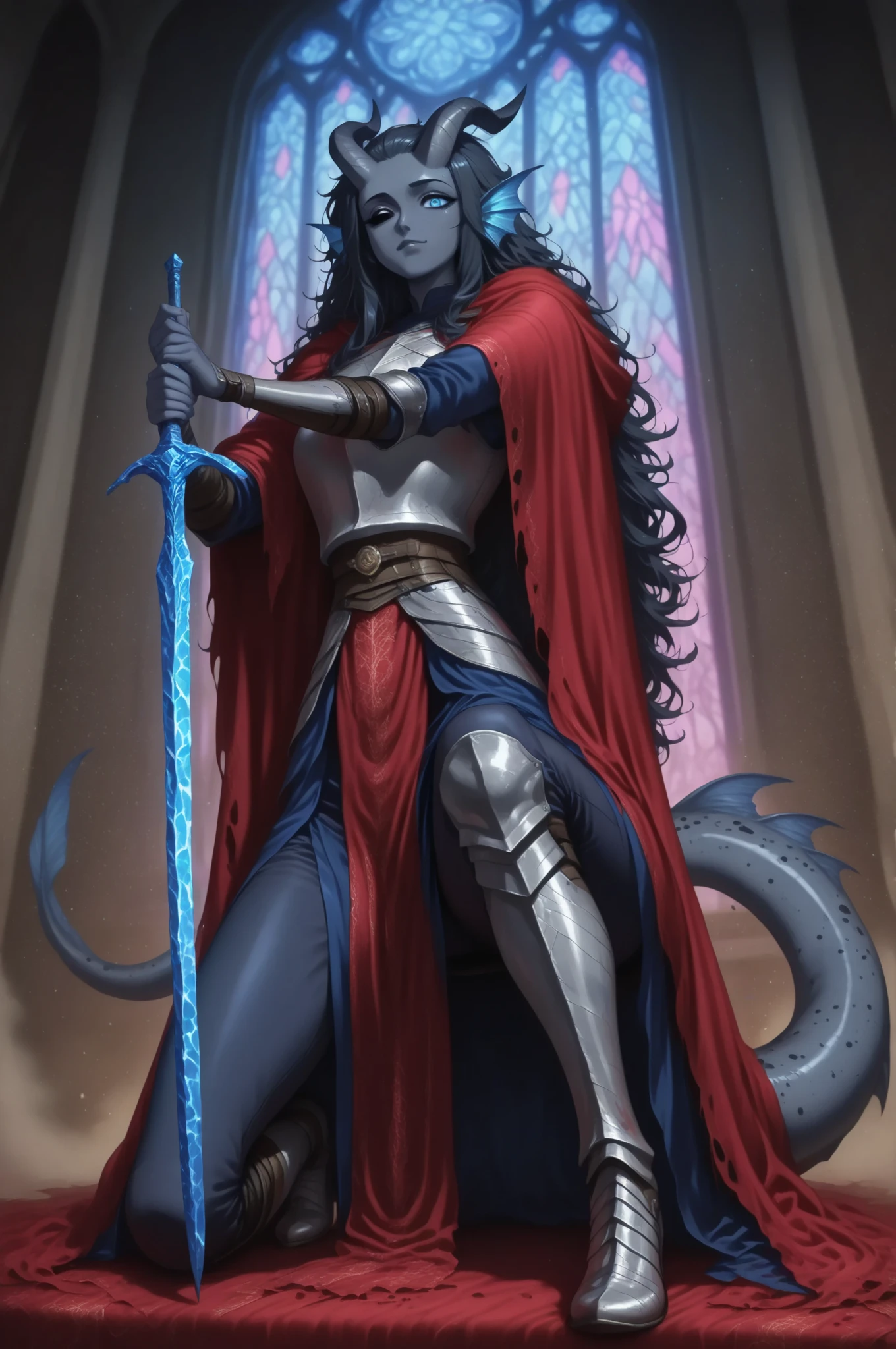 (hyper extreme detailed),(masterpeace),(hyper extreme),(photorealistic),CG,llustration,novel illustration,Knightmare_Incarnation_Idlee as a Bishounen ,lamia,purple eyes,indoors,open eye, Male body:1.4, ((Femboy))