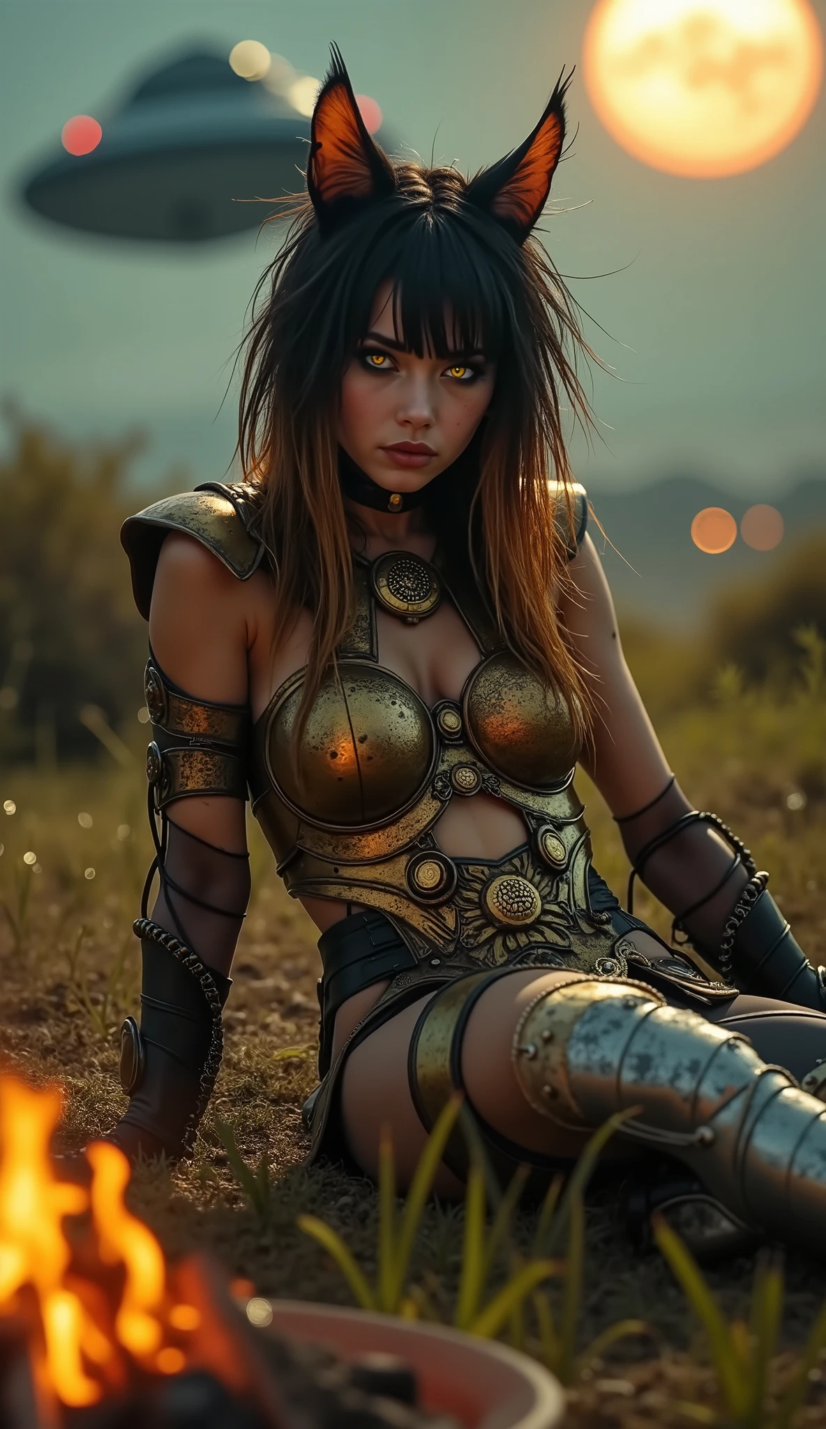 Stable Diffusion prompt: two sorceresses, big breasts, big hair, big hips, bejeweled bodies, henna mystic symbols, cast a ritual to summon a fiery tiger demon, set in ancient ruins, (best quality, 4k, 8k, highres, masterpiece:1.2), ultra-detailed, (realistic, photorealistic, photo-realistic:1.37), HDR, UHD, studio lighting, ultra-fine painting, sharp focus, physically-based rendering, extreme detail description, professional, vivid colors, bokeh, portraits, landscape, horror, anime, sci-fi, photography, concept artists, vibrant color palette, mystical light, eerie atmosphere
