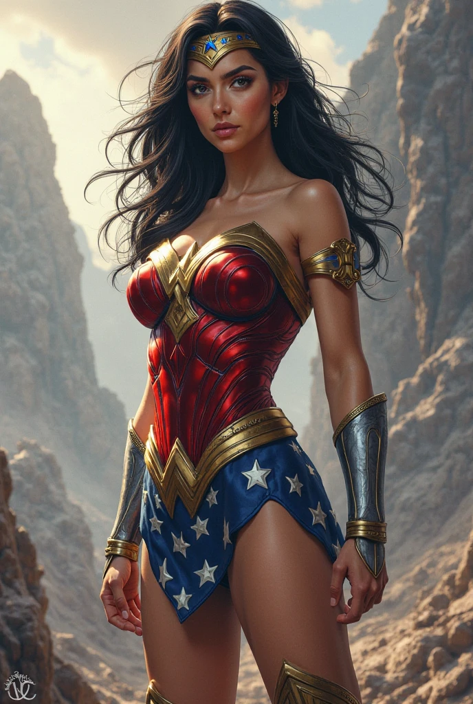 (((photo of full body))), Kim Kardashian, ((American flag)), Beautiful, (Detailed Face), (a perfect face), cleavage, cleavage, Distance between legs, The cover of a glossy men's magazine, Men's magazine cover, (closed lips), Super detailed photography, Intricate, concept portrait, 16k, Highest Quality, (Masterpiece), High-detail RAW color photography, Professional photography, Extremely detailed photography, Realistic, Best Quality, high definition, The perfect chic face, beautiful realistic eyes, detailed skin texture, Real Skin, Red rose tattoo on the shoulders