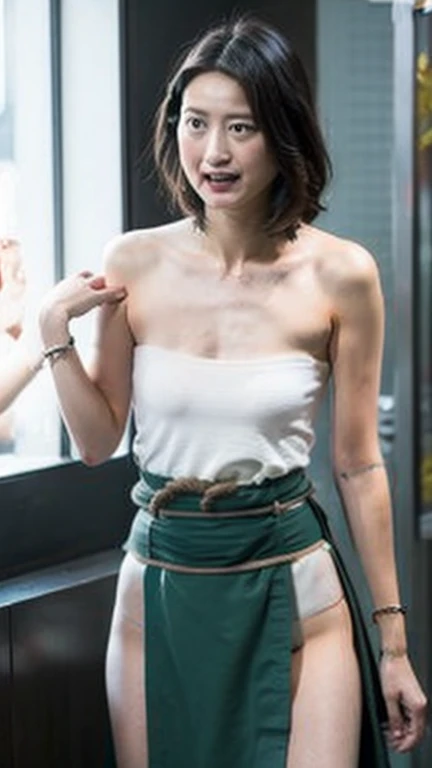 (masterpiece, highest quality:1.1), magician (dq3), (alone),Japanese beautiful girl, alone, Pink Hair, Red eyes, witch hat, gloves, dress, Small and beautiful breasts、Beautiful cherry-colored areola、Erect nipples、Narrow waist、Shaved, Green costume, (belt), boots, Orange Cape, No underwear、No underwear、staff, Black socks, witch, ((Upper Body Shot)), Fantastic landscape, Otherworldly landscapes,Smile、The chest is wide open, exposing her small breasts.Lift your clothes to expose your private parts