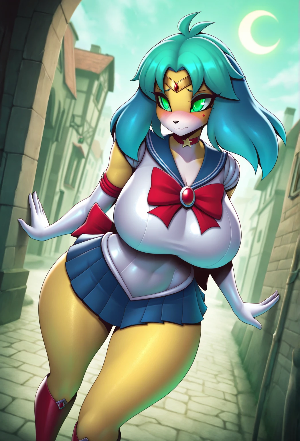 lum, superhero costume,, standing,, boots, oni, smile,, full body, sentai, bikini, horns, curvy, big breast, open mouth teeths, fangs,(best quality,4k,8k,highres,masterpiece:1.2),mega-detailed,(,1.37),portraits,vivid colors,warm tones,soft lighting, immovile pose