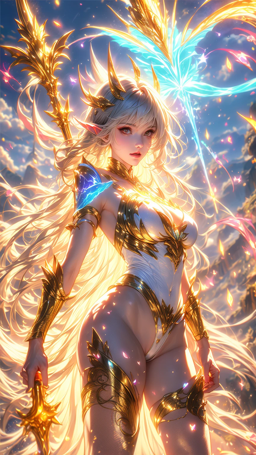 Faye, Full-length portrait of a girl,((Beautiful  with bat wings))、A perfect smile、 In a secret hideout, The enchanting garden invites you, Delicate flowers that give off a magical feeling, Makes objects made of Lal Amber appear transparent, Intricate details, Abstract, Whimsical,  