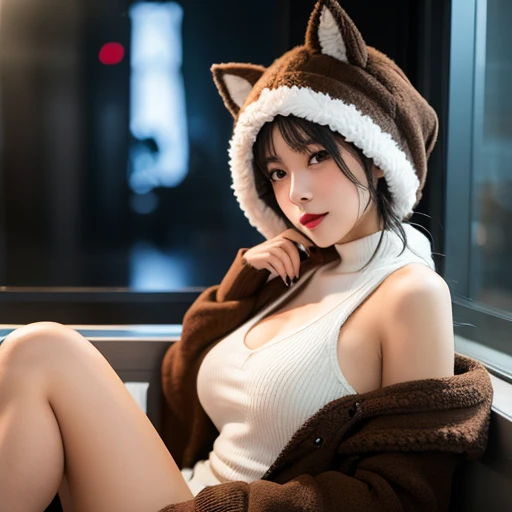  NSFW, (Girl in ((Yellow)) Pikachu hood), (naked hoodie, hood loosely open), MoreSode . masterpiece 8K best quality, (RAW PhotoRealistic HyperRealism:1.37) Ultra-detailed, (Acutance:0.85), VolumetricLighting, (Studio) gray background with (Blurred colorful Lights dazzling bokeH:1.28), { (Overflowing Gigantic Cleavage;1.2) | Navel | (Golden ray illuminating face) | (Photon Particles:0.95) } . BREAK . (((Extremely detailed KAWAII face))), perfect anatomy, Childish, CaptivatingGaze, Elaborate detailed Eyes with (Sparkling Highlights:1.28), Beautifull Pupils, (Voluminous Long Eyelashes:0.88)、Glossy Lips, Rosy Cheeks, (Flawless FineSkin, Radiant PearlSkin with Transparency) . { (joyful expressions:1.28) | (:d) }, (Large eyes:-1) . (((from above, leaning forward with DownBlouse)))