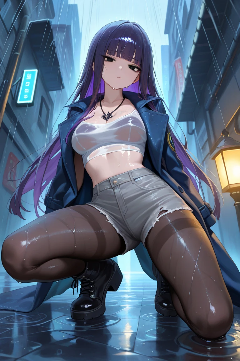 (Highest quality,4K,High resolution,masterpiece:1.2), (Ultra-detailed), (Slender beauty)(Age 27)(thunder:1.3) (Dynamic Art), (looking at the camera) (Dragon Ball Z setting), (The whole body is visible)(Vision:1.8), (Realist,photoRealist,photo-Realist:1.37), (High resolution,High resolution), (Portraiture), (Vibrant colors), (Long legs), (A noticeably elongated face), (Wide range) (Hermosos Fine grain), (Beautifully detailed lips), (Very detailed目と顔), , Bright eyes Dynamic angles and postures, Sweatびっしょり, Sweat, (Long eyelashes), (Sharp focus), (Physically Based Rendering), (8 heads,Beautiful female warrior), (Mature Woman) (Leg spread), (intense), (expression of intense desire), (Motion Blur), (elegant), (Slim figure:1.3), (Inspired by anime), (Bright light), (Cinema Lighting), (Contrasting colors), (Mysterious atmosphere), (Action-packed scenes), (Unique Look), (impressive), (Reveal costumes), (Exciting),(Deep Eyes),(Fleshy pubic area), (Expressive), (Interesting atmosphere), (Dark blue high socks Magic Mix Real、(RAW Photos:1.2)、(Realistic:1.4)、The beauty of beautiful details Laughter、Big Ass、blonde、((I can see your pants))(Panty shot)Earrings eyelash Beautiful and detailed、Large file size、Very detailed、High resolution、Transcendental beauty Highest quality、masterpiece、、(Riders jacket))、Very detailed表現, In detail、Very detailed顔のCinema Lighting、1、positive、((Dynamic pose)))、(Lean back:1.2), (Open Stance))、(From below:1.5), (Under the skirt:1.5), Check Pleated Skirt、Sexy upward glance, (Spread your legs and show me your panties:1.5), (Black see-through panties:1.5), (Low rise:1.5), (Long purple hair:1.5), (Healthy Body:1.5), (High leg tiny panties,,,,,,:1.5), (Looks like see-through panties :1.3), (Pubic hair is visible:1.5), (Browsing Caution:1.5), (Shyness:1.5), (Black long boots:1.5)(Ecstasy:1.5)(orgasm:1.3)