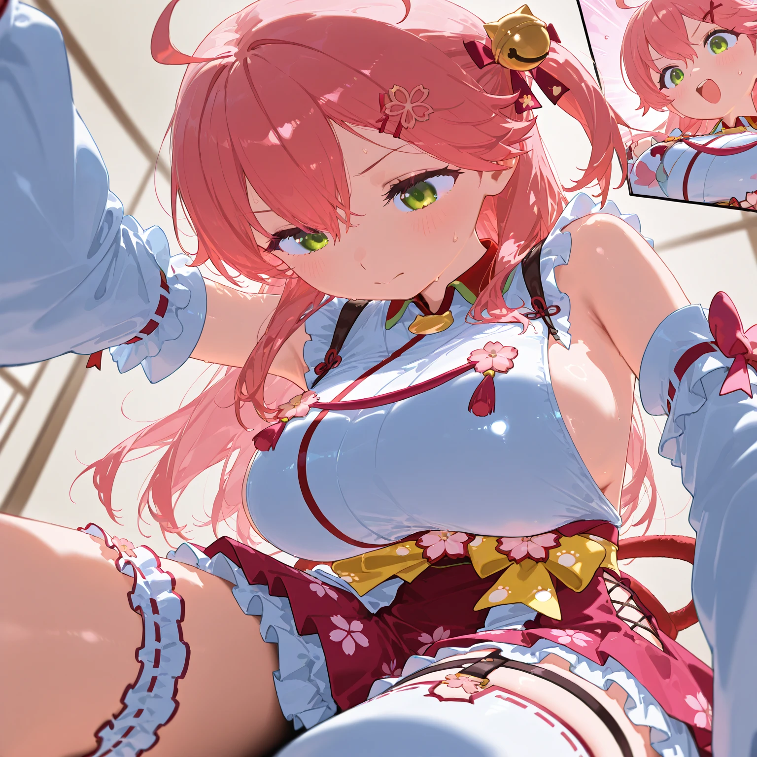 Cute Girls、Pussy、Spread your legs、labia majora、Butt、On all fours、Panties、Buttを突き出す