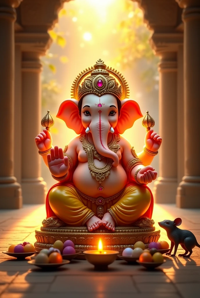 Ganesh in deepotsvam with atharva '24 at bottom and deepotsav in large size at top