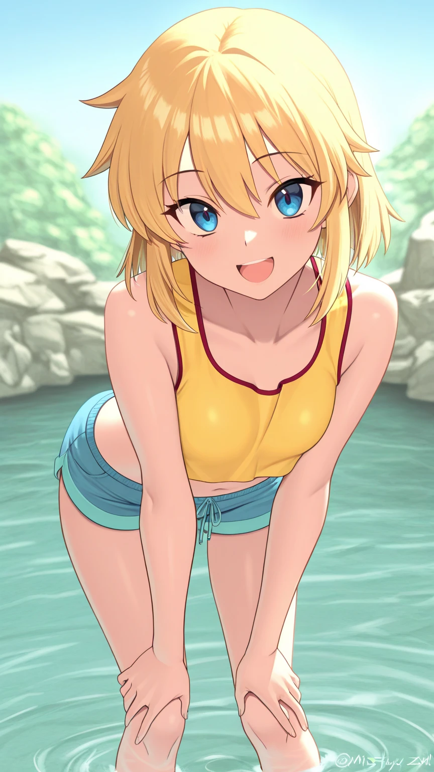 side tie panties,blush, full-face blush,masterpiece, highest quality, (anime screencap:1.3),(shape), cute,(simple:1), (anime:1.2),Solo Sharp Focus, 1 girl, cleavage,looking at the viewer, nighttime pools,Are standing,,(NSFW:1.2),bikini,pastel colour,beautiful hair,Horizontal stripes,heart shaped pupils,plaid pattern bra, plaid pattern panties,Tropicaljuice,arched back,one eye closed,Happy smile,