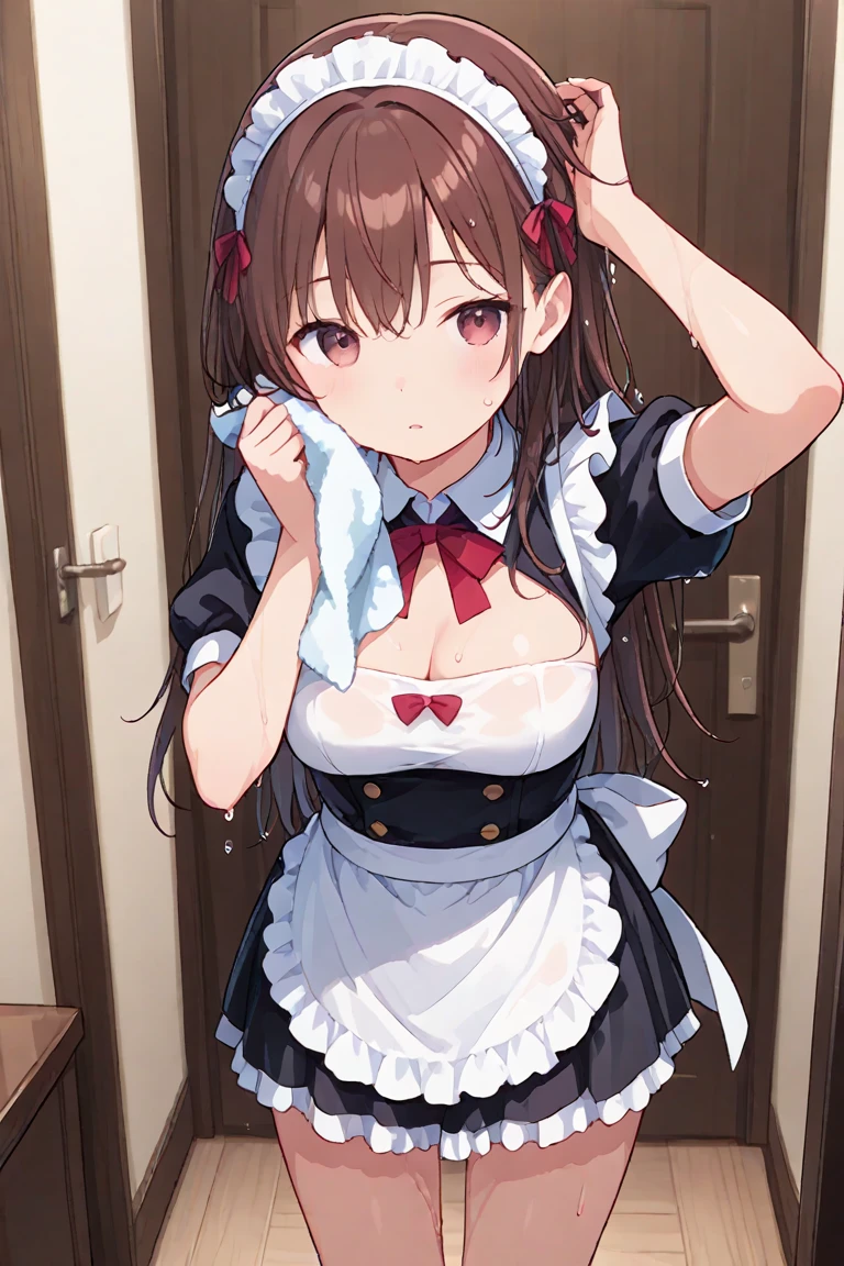 ((masterpiece, best quality)),high resolution, ultra detailed,8k,16k, detailed background, perfect lighting,detailed beautiful eyes,1girl,solo,nsfw,embarrassed,blush,look at viewer,steam,sweat, show off pussy, bottomless,fisheye lens,(from above:1.1)
standing,(cowboy shot,from front,skirt lift:1.4),naughty smile,in heat,wavy mouth,open mouth,(slender,kawaii,tiny),(shirai_kuroko,brown eyes,kawaii,brown hair,long twintail,flat chest,highlight in eyes),future city,white shirt