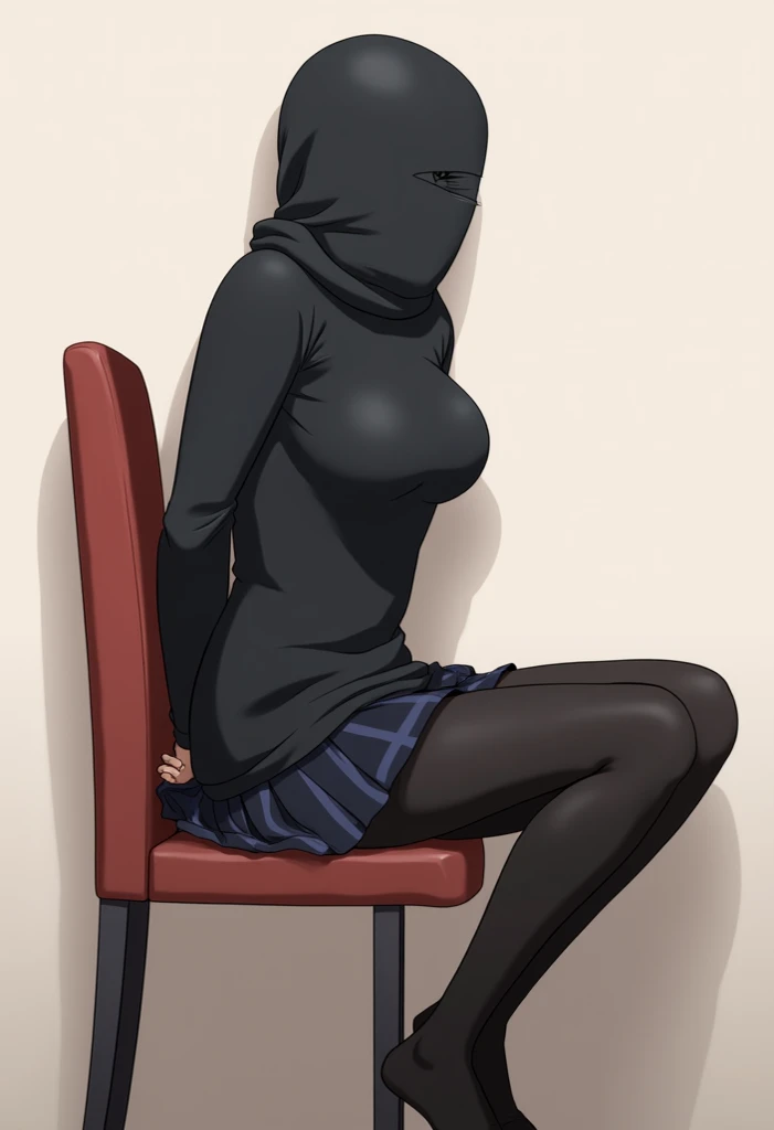 ((Hijab)),(Beautiful Hands:1.2), (masterpiece, highest quality:1.3), Aiko Katsuragi,45 years old, (Full Body Shot:1.05), Mature Woman, (Curvy:0.9), One girl, Natural Face, Sitting in a chair, doctor, White, Stethoscope, Short pencil skirt, (Knee socks:1.05), High heels, compensate, Large Breasts, lipstick, Purple eyes, Folded ponytail, Dark blue hair, Cleavage, Perfect body, (An athletic body:1.1), Perfect Eyes, Natural Eyes, Smoky Eyeliner, eye shadow, Perfect Face, Seductive face, glance, blush, High Sharpness, Sharp focus, Medical Room, Professional artwork, Intricate details, Vibrant colors, Diffuse lighting, Digital Blending, Super-detailed body, Ultra detailed hair, Ultra detailed face, Topics on pixiv、((Sexy panties in full view:1.2))、((Spread your legs wide:1.6))、