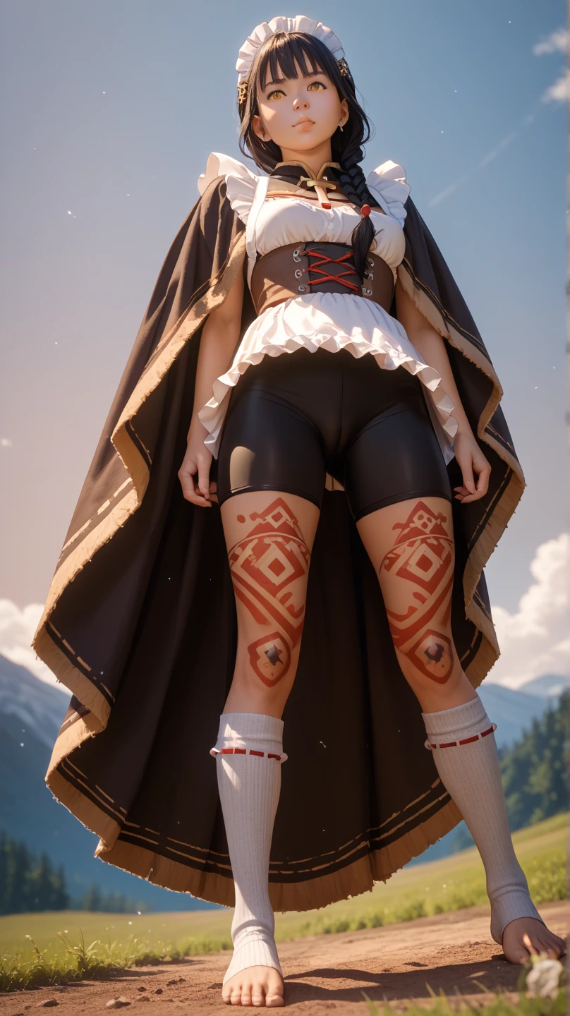 realistic face features, realistic body proportions, 1 girl, cute face, chubby body, hair scarf, floral dress, in agricultural land, detailed agricultural land, full body view, back view, horny, orgasm face, hand on ass, mud dripping from dress, (((mud dripping from crotch))), mud stain on dress, ((dirty crotch)),