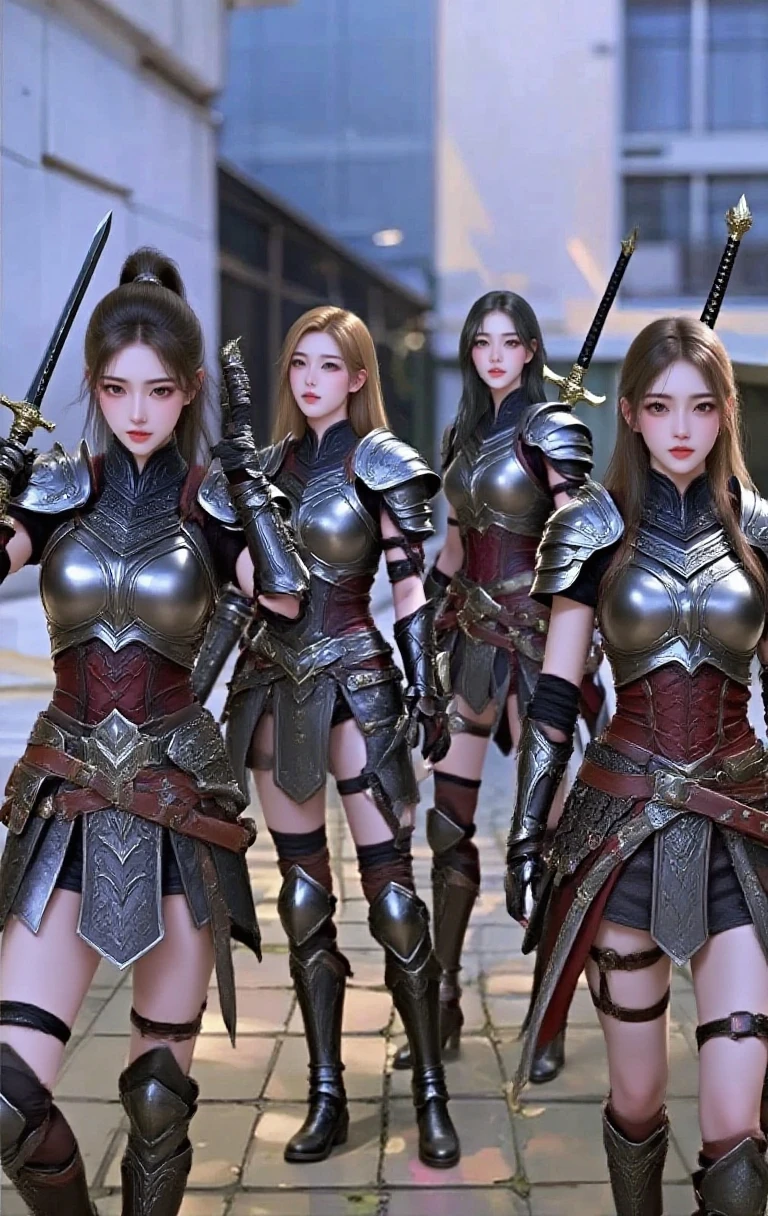 (masutepiece), Professional , masterpiece、top-quality、photos realistic , depth of fields (Gemstone Black Metal Body:1.9),(Matte Black、(cleavage of the breast)、Dragon Gold Weapon(Dragon Metal Body:1.4),Gorgeous Silver Weapons ,(( Dragon's dense and gorgeous sword)) , Beautiful knife ,warhammer 40k , adepta sororitas,Detail and gorgeous crown、((Blue hair))、(Castle background)、The dragon、((Gangle's forest background))、Beautiful Caucasian beauty、(1a person)、dynamic ungle,(((Detailed and ornate Black Devil Crown)))、Smaller head、A smile、Castle background、Thin and beautiful female hands、cleavage of the breast、Soldier in iron armor on background、Mystical expression、Light Effects、intense fighting、Wind-effect、magic circles、With the legendary magic wand、(demonic wings)、