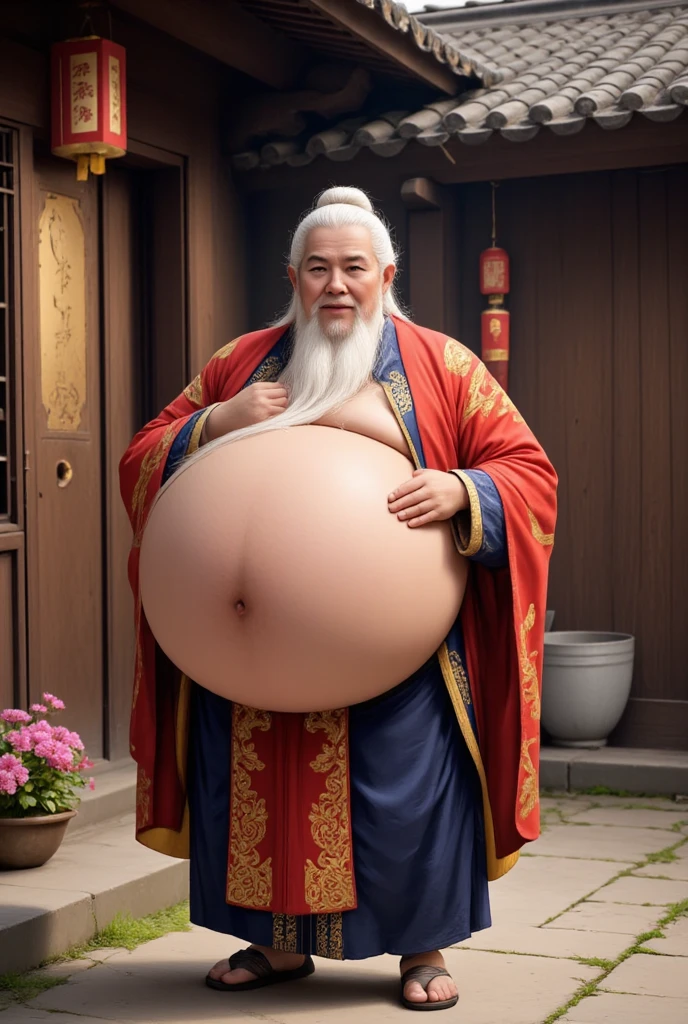 chenese king wearing a hat and robe, chinese mythology, discord pfp, transparent cloth, dressed as a judge's robes, the photo shows a large, wearing beautiful clothes, high school mascot, an ancient male bearded face, strong leader, streaming, 1km tall, A classic photograph of naked Chinese people a ancient Korean king and his male servant, an ancient Korean king, standing next to his male servant in a large room, many colors gold red , green, red, yellow,by Huang Guangjian, with a very beautiful and magnificent room with many classical Chinese ornaments and gold items, is trending on bbwchan, royal jewels, propaganda posters, kneeling, inspired by Dai Jin, huge belly big, model yasuke 5 0 0 px, rakovsky's greatest scene, he has a treasure with him, size difference, inspired by Xia Yong,(fat king ), classic hairstyle, different poses, (very fat mature man), (very fat man), brave man, rough skin). intelligent, vivid colors, mystical, darkness, film grain, cinematic film, shallow depth of field, highly detailed, moody, epic, ((small penis)), bright image, image detail, bright image, visible toes, penis, photorealistic, erection, flaccid dick, ,Big flaccid dick,2licking,jaeggernawt