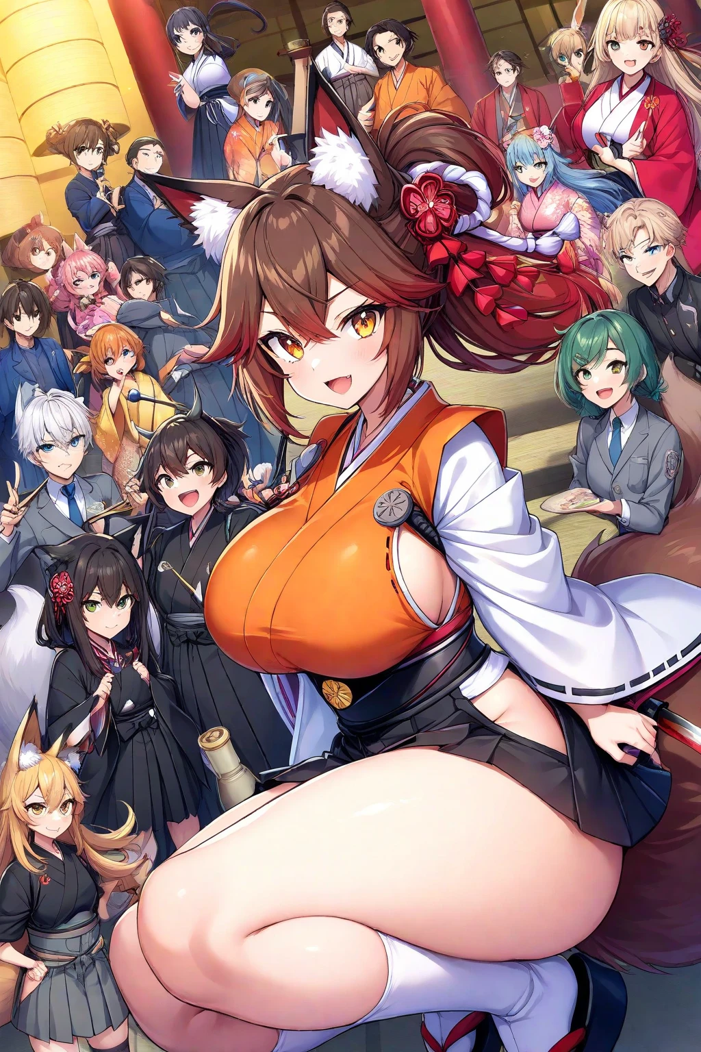 Tamamo, used by men for sexual relief super breasts Plump Big areola Ahegao Big Ass Big waist Plump Thick thighs Tamamo raped by multiple men Expose Multiple onlookers Tamamo sold at the slave market Show Tamamo gets a big dick put in her pussy Restrained Perfect Hands Highly detailed face