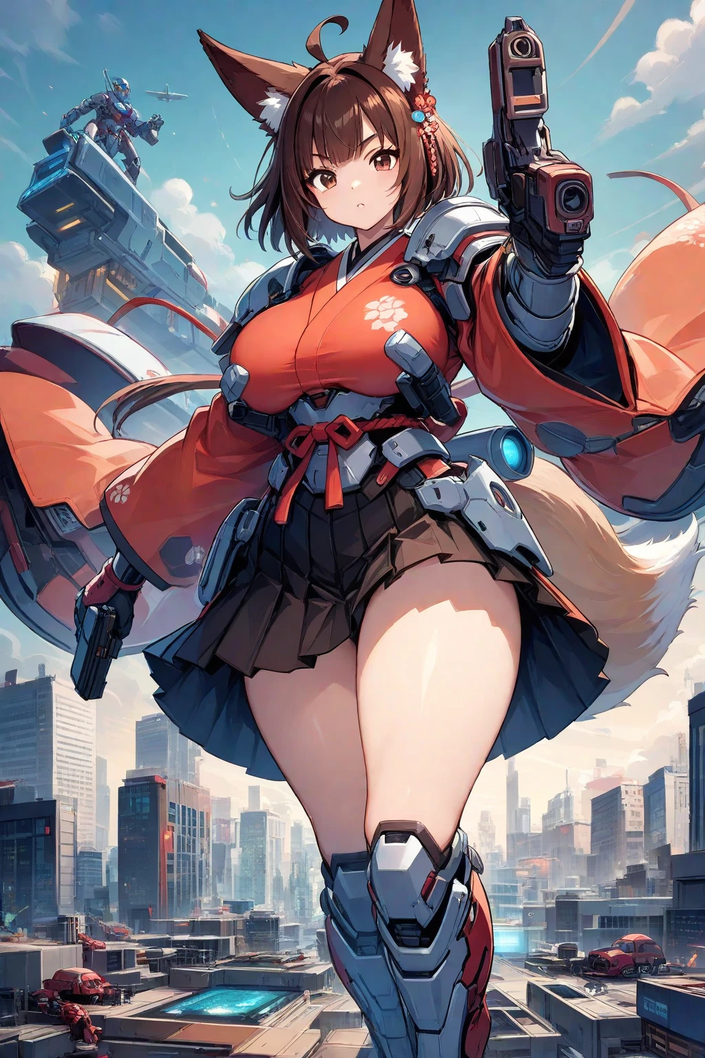(masterpiece, best quality:1.2), solo, 1girl, isabel, smile, looking at viewer, leotard, headgear, mecha musume, mechanical wings <lora:isabel-nikke-richy-v1:1>