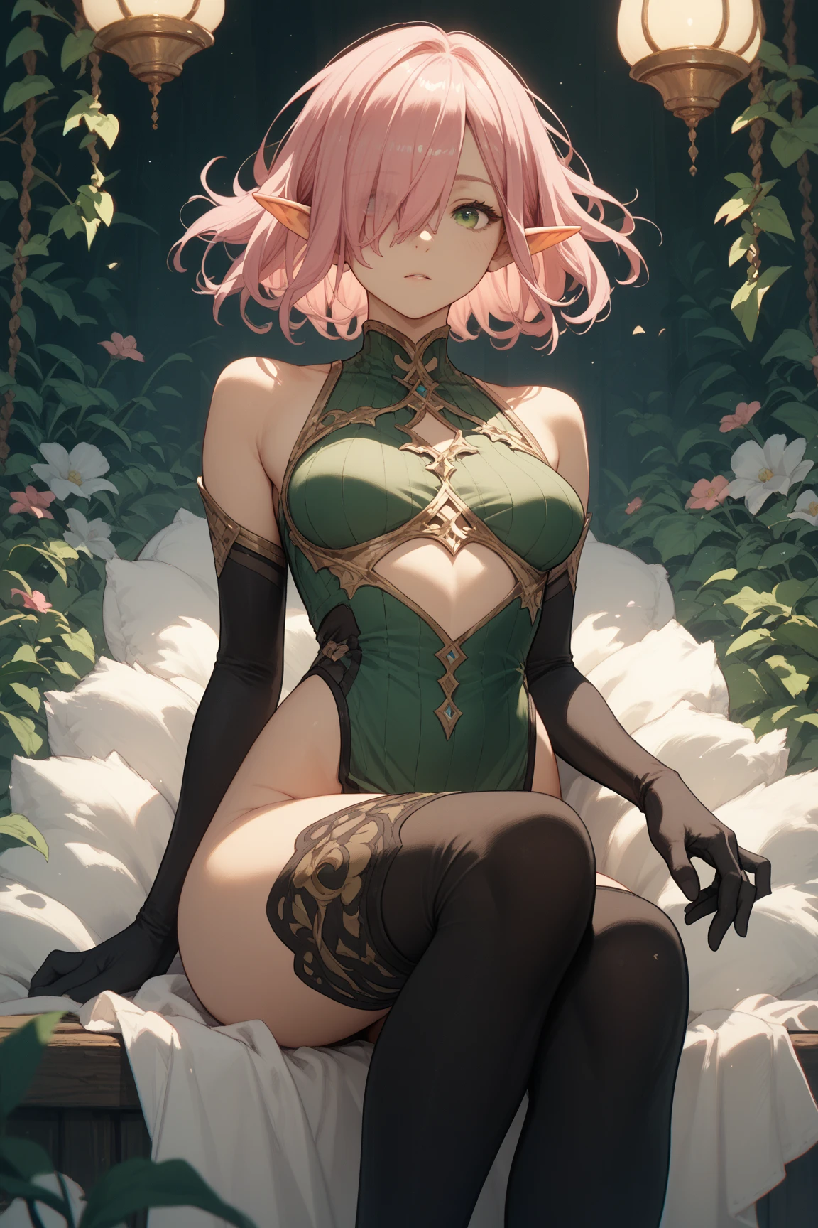 A girl half nude