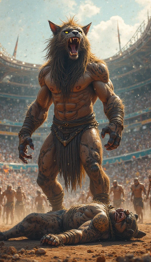 low astral humanoid, full-body science fiction type, masculine in appearance, with strongly toned arms and legs, he is a being from the underworld but he does not instill fear, rather he is kind, affectionate, happy, with small horns on his head, he He has a gold trident that reaches to the ground,
On his neck he has a thick collar with his name "plovus", his abdomen protrudes a little, contains some fat, he does not have an animal tail, his body is reddish, his legs are covered with sheep's wool, he has no shirt for that reason his well defined pecs, 4k, 3d style, light green background.