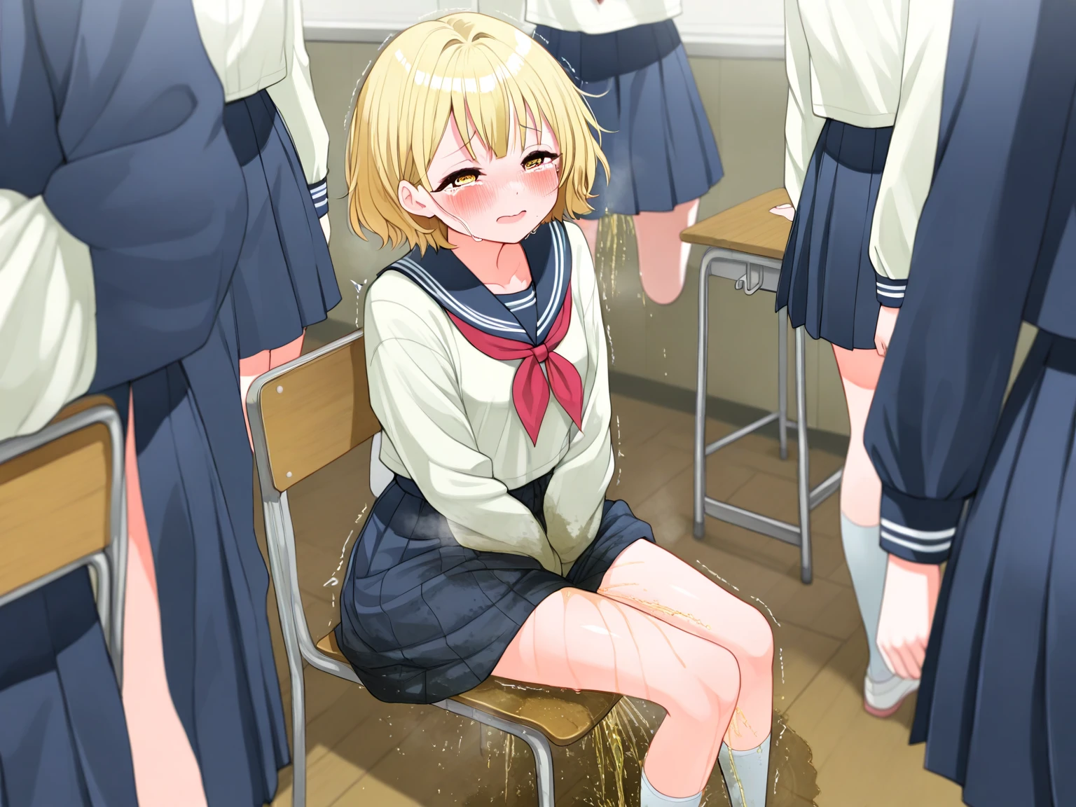 Abandoned school building、tiny girl、rub strongly、Intense masturbation、fullnude、Squirting、convulsion、cum on、Spread legs wide、feels good、AHE Face、agitation、Intense masturbation、fullnude、Iki face、a lot of people、AHE Face、Toro Face、feels good、heart mark、surrounded by man