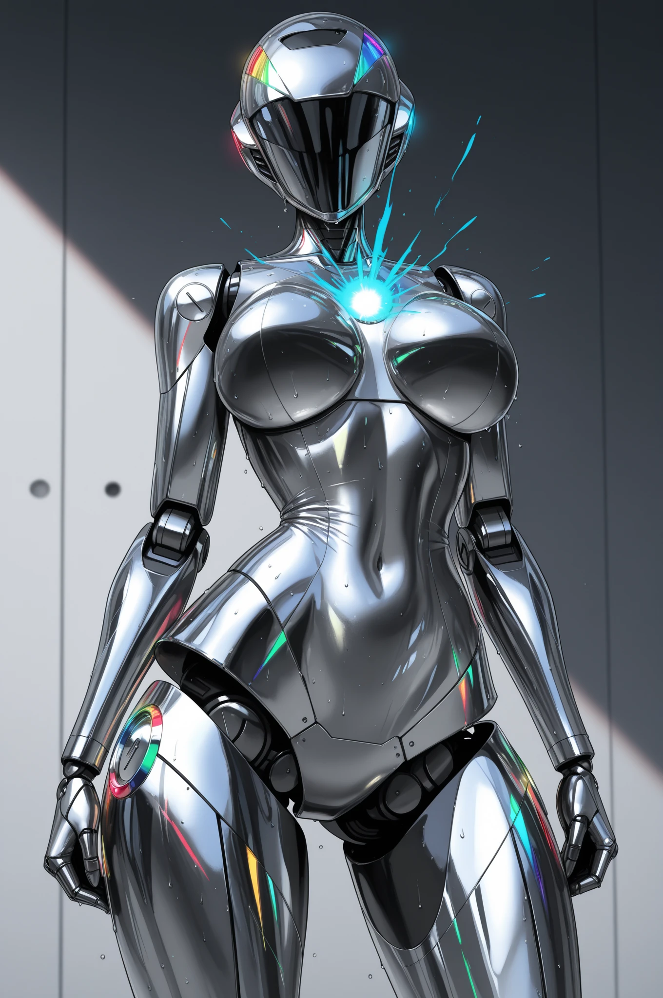 <lora:AH_TWNS:1> white metal (((blurred))) small nipples