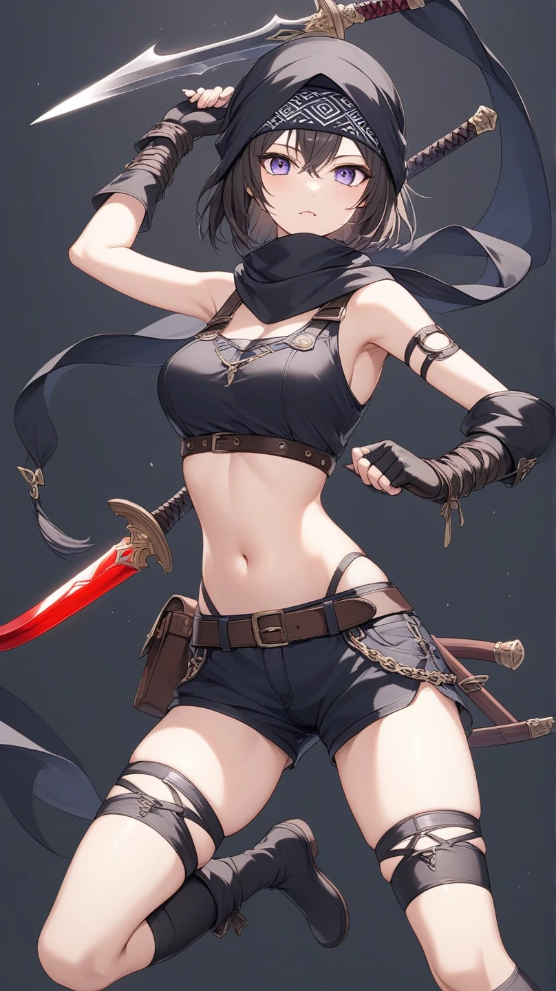 (((((middle-aged women))))), masterpiece, super detailed, 8K portrait, RAW photo, portrait photography, highly detailed face, ((fantasy)), 1 female, (((short woman))), (((magician))), (((((nervous look))))), (((Are standing))), (((white panties))), (((((Panties with stains, Pee stains))))), (((((pussy juice))))), (((A face full of errors))), 33 years old, (((slut))), (((((Pee smell))))), (((bad smell))), (((Black little eyes))), (((black medium bob hair))), (((Sideburns hide a long face))), Larger earrings, (((white skin color))), (((((Dusky blue ultra-fit puffy sleeve bikini))))), chest pocket, (((black silk cloak))), (((little waist hip pouch))), (((leather boots))))), (((Equip a long wooden stick))), midday sun, surreal, ((((flat chest)))), (((thick thighs))), long legs, In the medieval adventurer's guild, environmental lighting, shadow details , Focus the camera on the thigh, strong wind, light fog