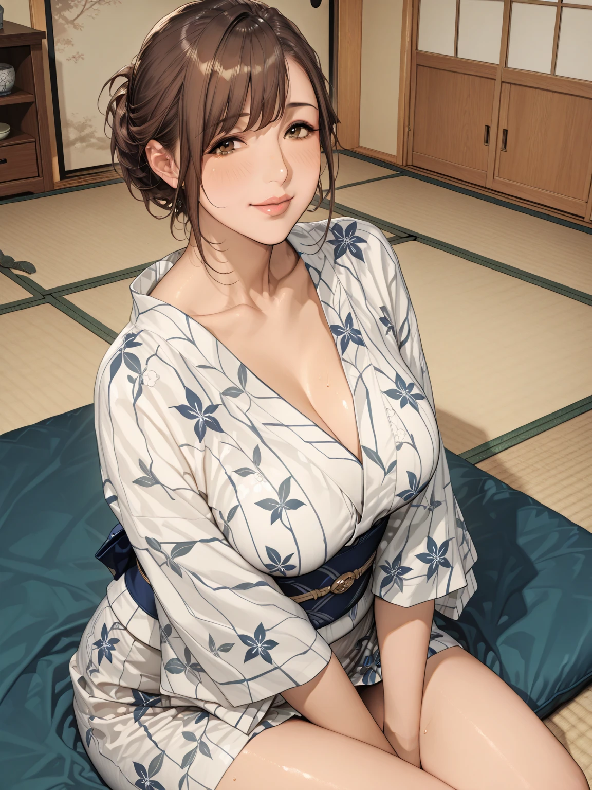 masterpiece, Highest quality, Highest quality, masterpiece, High resolution, concentrated,Japan,Japanese,Japan,Japanese style,Waka,Chihayafuru,Sleep,Sleep学習,Twelve-layered kimono,No text,sleep