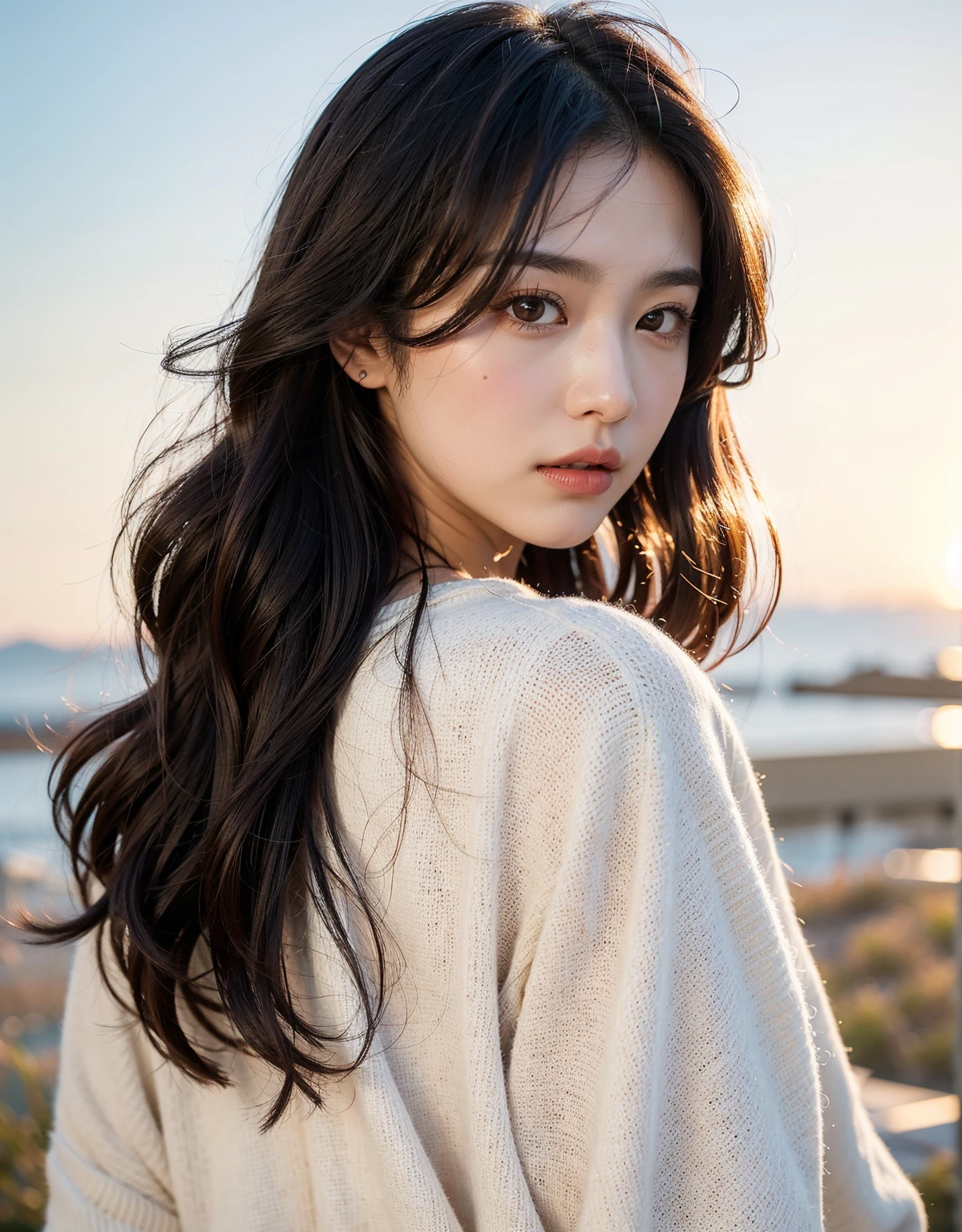 Lifelike skin、fine details、High resolution、high quality、perfect dynamic composition、beautiful detailed eyes、medium hair、natural color lip、Kami-mei、Shibuya、20 year old girl、1 person、 skin、shining hair、muste piece、最high quality、An illustration、Super detailed、fine details、High resolution、8K、correct state of the human body、Crouching down in a mile、hair flying in the wind、thick、winter、ko、Temperature 0°C、(cheers)、(championship)
