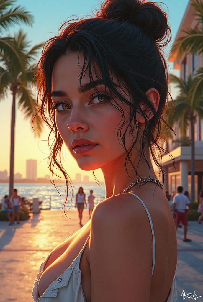 (Masterpiece, Best Quality, Ultra Detailed: 1.6), Illustration, (Single, 1 Girl, Beautiful Detailed Eyes: 1.2), City, Street, Cute, Otherworld. Busty indian milfs naked