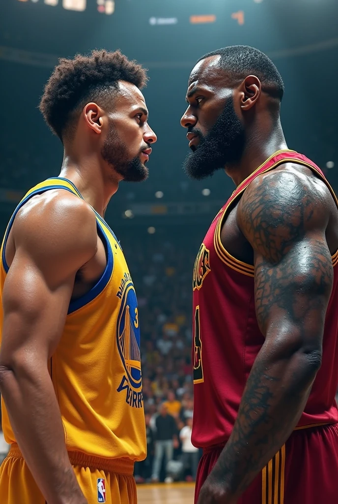 A picture of Stephen Curry and Lebron James together 