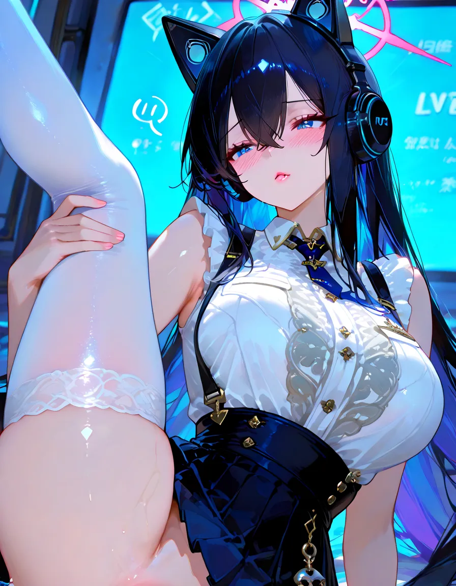 8k, best quality, masterpiece, (ultra-detailed:1.1), (high detailed skin),
((english text)), (((border:1.35))), ((outline)), expressionless, full body, breasts, sitting on floor, legs up, ((ass focus)), ((hair down)), cute, detailed skin, pale skin, haoche,
<lora:pxqiangxi-v100-000029:0.75:lbw=OUTALL>, pxqx, 1girl, raiden mei, long hair, purple eyes, thighhighs, jacket, bangs, breasts, black gloves, boots,
<lora:bigcar2-v100-000011:0.35>, <lora:Film Simulator LoRA è¶çæå½±æ¨¡æå¨ è¾
å© å²©äºä¿äº:0.35>, <lora:Model-EX Enhancer è¾
å©:0.35>, <lora:ClothingAdjuster è¾
å© Clothing +- Adjuster è¡£ç©å¢å LoRA:-0.5>,
<lora:EnvyBetterHands LoCon_beta2 è¾
å©:0.55>, ( good hands, nice hands:0.5),
(beautiful_face), ((intricate_detail)), clear face,
((finely_detailed)), fine_fabric_emphasis,
((glossy)), full_shot,