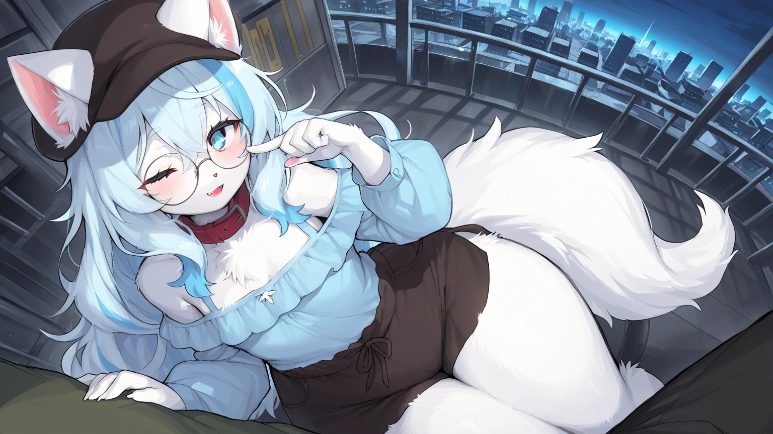 Furry, no cloths, female, puffy tits, young, young body, anthro, urban, solo, Small girl, , tiny, no human, peluda,