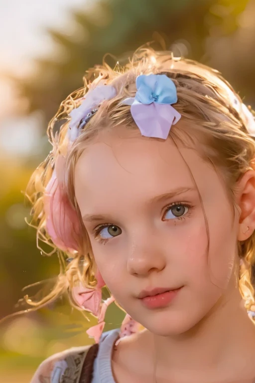 girl CHILD 10 years old, Loira russa bun in hair , gelado, diversas cores.