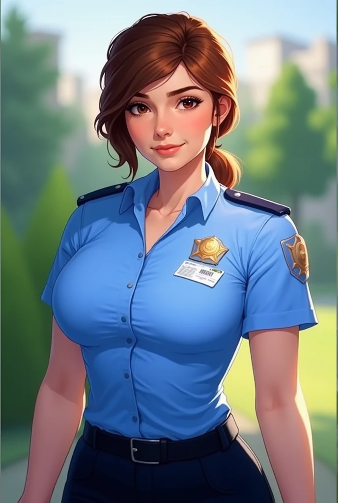 Merger_jazion_valenti,
(posing by a (police car:1.2) (dressed:1.1) in a (police uniform:1.2), (police officer:1.3), police uniform, (police car:1.1), cuffs, (police:1.2), (uniform:1.3), police hat, hair tied back, tied back hair, trousers, top, jacket:1.2),
bokeh, f1.4, 40mm, photorealistic, raw, 8k, textured skin, skin pores, intricate details  <lora:epi_noiseoffset2:1>, epiCRealism