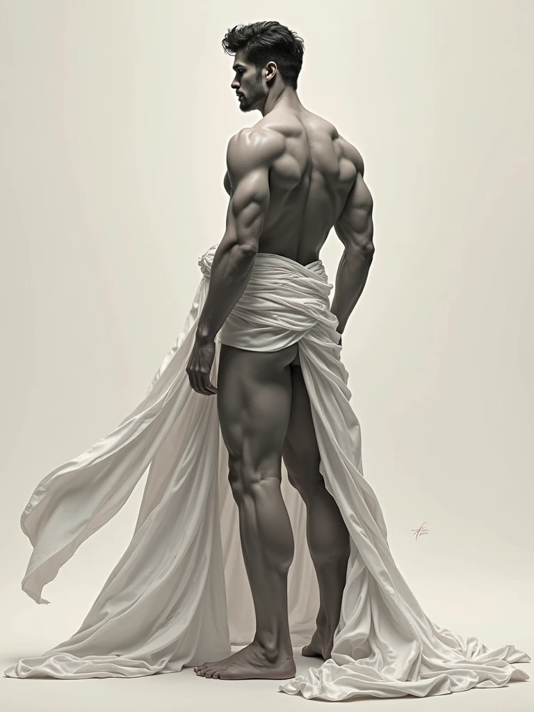 1 man, (male model) hot skin, masterpiece, best quality, most handsome man in the world, by Shen Quan, perfect body, beautiful male model, an attractive man 18-24 years old aesthetic, blossoms in spring, green fields, spring, plains, trees, flowers, blue sky, rough and handsome young man in white transparent robe, white transparent fabric, shirtless jacket shoulders, exposed chest muscles, exposed thighposed transparent white briefs)), (male focus), (smooth body)), smile, super cute, dynamic pose, cool and seductive, dramatic lighting, full body shot, full body shoot, young face, full body, body hairless, skinny tall, fit body, dominant, white or white skin, young face, firm body, hd, natural flesh tone, soft light, highly detailed, looking at the audience, photography, detailed skin, real person, realistic, photorealistic realistic, crazy detail, facial detail, hype maximization, hype surrealism, film, telephoto, lighting complex detail , Highly detailed, Highly detailed, Digital painting, artstation, concept art, smooth, sharp focus, illustration, Unreal Engine 5, 8K, art by Ross Tran and Greg Rutkowski and Alphonse Mucha, UHD, 8k, Show men only .8k Ultra HD, DSLR, dim lighting, high quality, film grain, Fujifilm XT3, male fan, 2-person, two-person model.