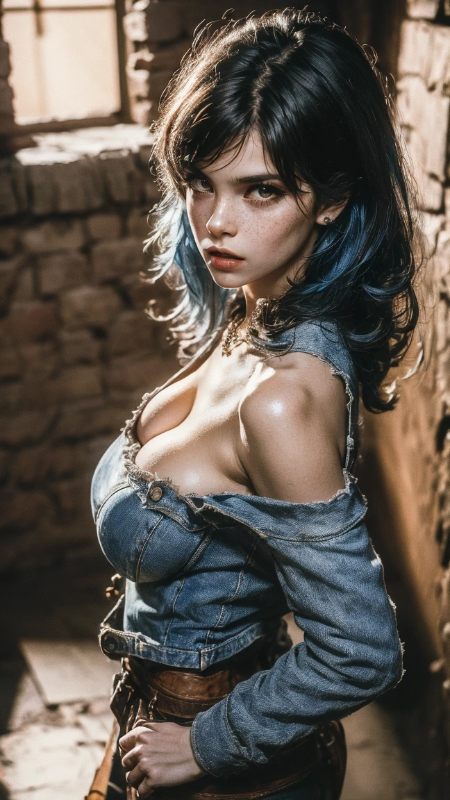 8K, Top Quality, Intricate Details, Ultra Detail, Ultra High Resolution, Masterpiece, close up shot, (full body: 1.1), (()), Slender, Smile, (Makeup: 0.4), ), (Fluffy Eyes: 1.21), (((( fighting stance )))), 1girl, solo, 1 girl, ((blue hair, (long hair), (bangs), bangs,, , blue eyes, messy hair)), close up shot, , ((tall)), (((fit body))), (((slim face))), sharp face, ((naked, nude ),(), (()), (detailed face), sharp face, small lips, (( fighting stance)), ,
((,)), , ((,)), detailed face, detailed breast, detailed breast, detailed nipple , ((large breast, huge breast, detailed nipples)), detail ass, Narrow Waist, Skinny, slim tall , 195 cm tall, Muscular, Navel, Exposed Abdomen, Pointed Chest,, Beautiful girl with accentuated slender abs: 1.4, Six Pack Abs: 1.4, Bust Botox, Big, Perfect Body, detail leg, (( dark background)), black background,