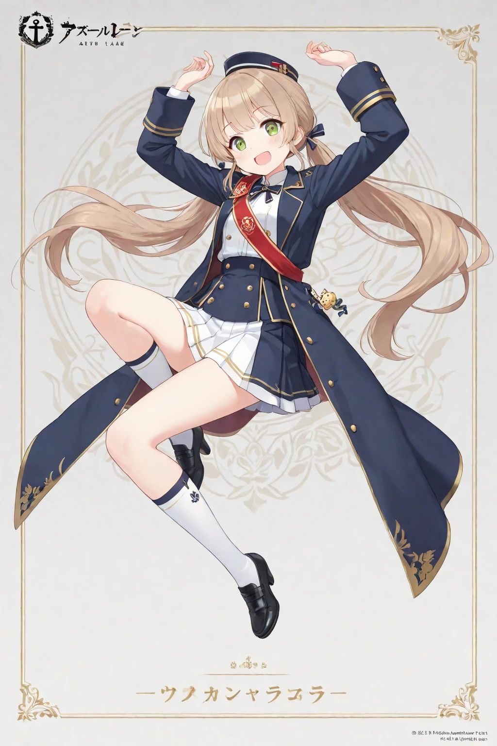 Masterpiece、Highest quality、highest quality、(((Girl)))、((((Petite))))、(smile)、Shiny hair quality、Small face、Dynamic pose、Super detailed, beautiful, wide eyes、Ultra-detailed, clear and beautiful faces、(cute illustration:1.2), High-resolution, ultra-detailed, best quality, embarrassed,Thighs
