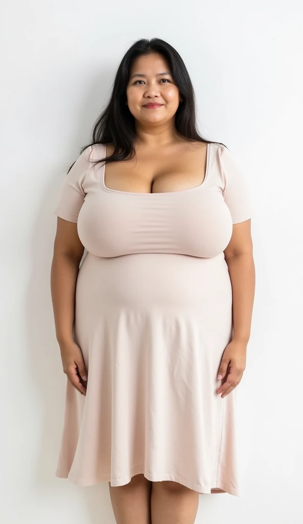 A woman wearing a yellow one-shoulder dress posing for a photo,erotic smile、 thick, (Super Strong Super Huge gigantic breasts、Insanely bulging:1.5)、Thick serving、rubenesque, curved hourglass illustration, Curvaceous, Curvaceous, thick body, (skinny waist and thick hips,widehip、Insanely bulging ass:1.5)、tight dress, plus sizeの, thick build, thick, plus size, young woman, plus size woman, lady using yellow dress