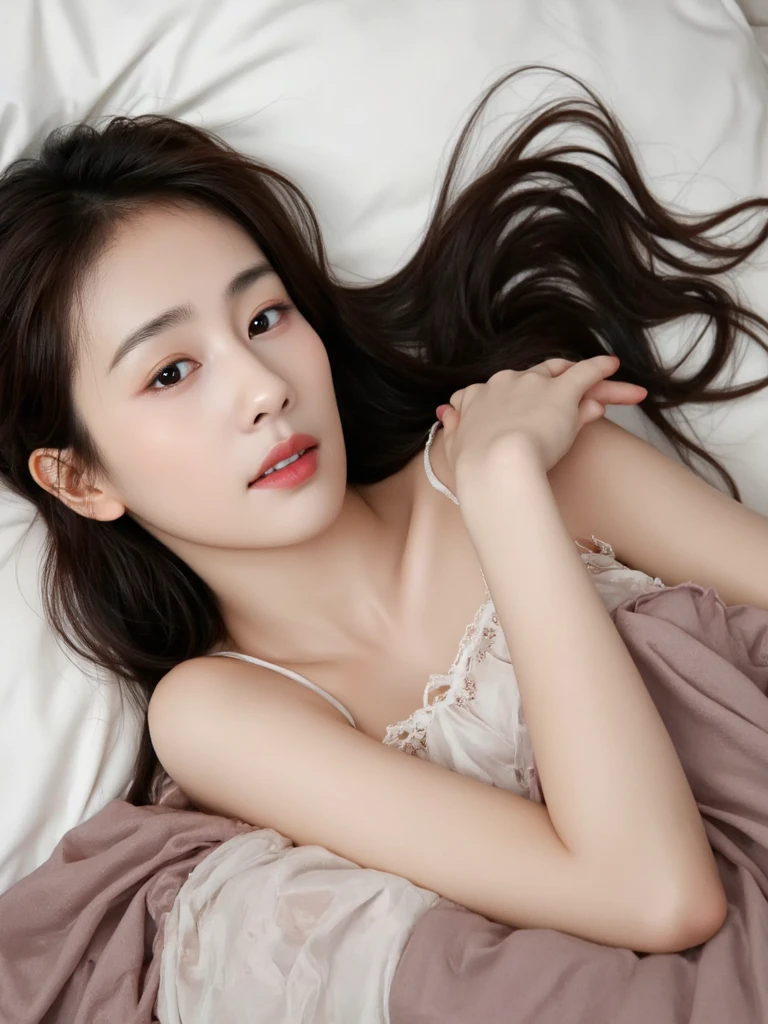 ```plaintext
(((best quality))),(((ultra detailed))),(((masterpiece))),illustration,1girl,solo,slim,thin,small breasts,flat chest,shoulder length straight hair,lace qipao-nightgown,dead of night,pitch-dark bedroom,silicone doll appearance,porcelain skin,long lashes,delicate features,soft ambient lighting,ethereal aura,intricate lace details,elegance,mystery,delicate collarbones,slender waist,dark luxurious sheets,intimate ambiance,poisoned coffee,chilling moment,beauty and danger,captivating dichotomy,unsettling visual,lying flat on back on the bed,((close eyes,open mouth,female orgasmic,ahegao,blush)),((from above,top view))