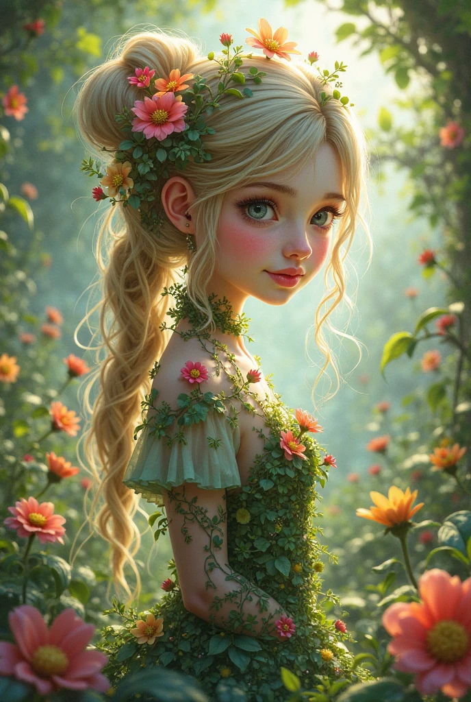 (best quality, ultra-detailed) + (fantasy elements: 1.3) + (natural elements: 1.2) + (flowers: 1.1) + (decoration elements: 1.1)🍄 🐚 🪨 🌾 💐 🌷 🪷 🌹 🥀