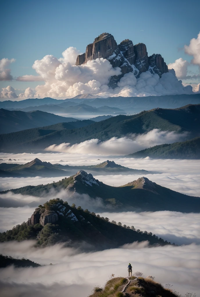 Altocumulus clouds are like delicate brushstrokes across the sky, forming exquisite mosaics of shifting patterns and subtle hues. This breathtaking image, reminiscent of a watercolor painting, captures the ethereal beauty of these mid-level clouds. Each cloud is a masterpiece, with fluffy white formations gracefully merging into one another, creating a tapestry of elegant shapes. The soft sunlight filters through these billowy formations, casting a gentle glow that adds a touch of magic to the scene. This exquisitely rendered image showcases the exceptional artistry and meticulous attention to detail, immersing viewers in the captivating world of altocumulus clouds.