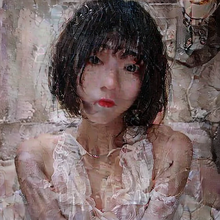Blonde Hair, Bob Cut, Shiny Hair, a close up of a woman with a big breast posing for a picture, oppai, realistic young gravure idol, realistic sensual gravure idol, (top-quality, in 8K, masterpiece:1.3)ultra high res, (bloom, simple, photorealistic:1.4), RAW photo, cute, (pupil, lights in the eyes), detailed beautiful face, (high resolution detail of human skin texture:1.10), masterpiece, best quality, (illustration), cute, solo sharp focus, 1girl, solo, cleavage, glossy skin, looking at viewer, japan, doyagao, (upper body, breasts out, nsfw:1.10), (realistic, gigantic breasts, photorealistic, photo-realistic:1.50)け