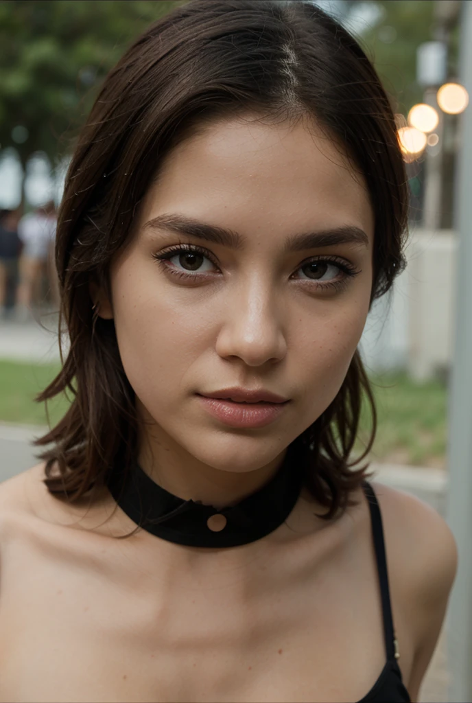 light blonde, Small face, longye hair, girl wearing a black sexy dress in a sunrise