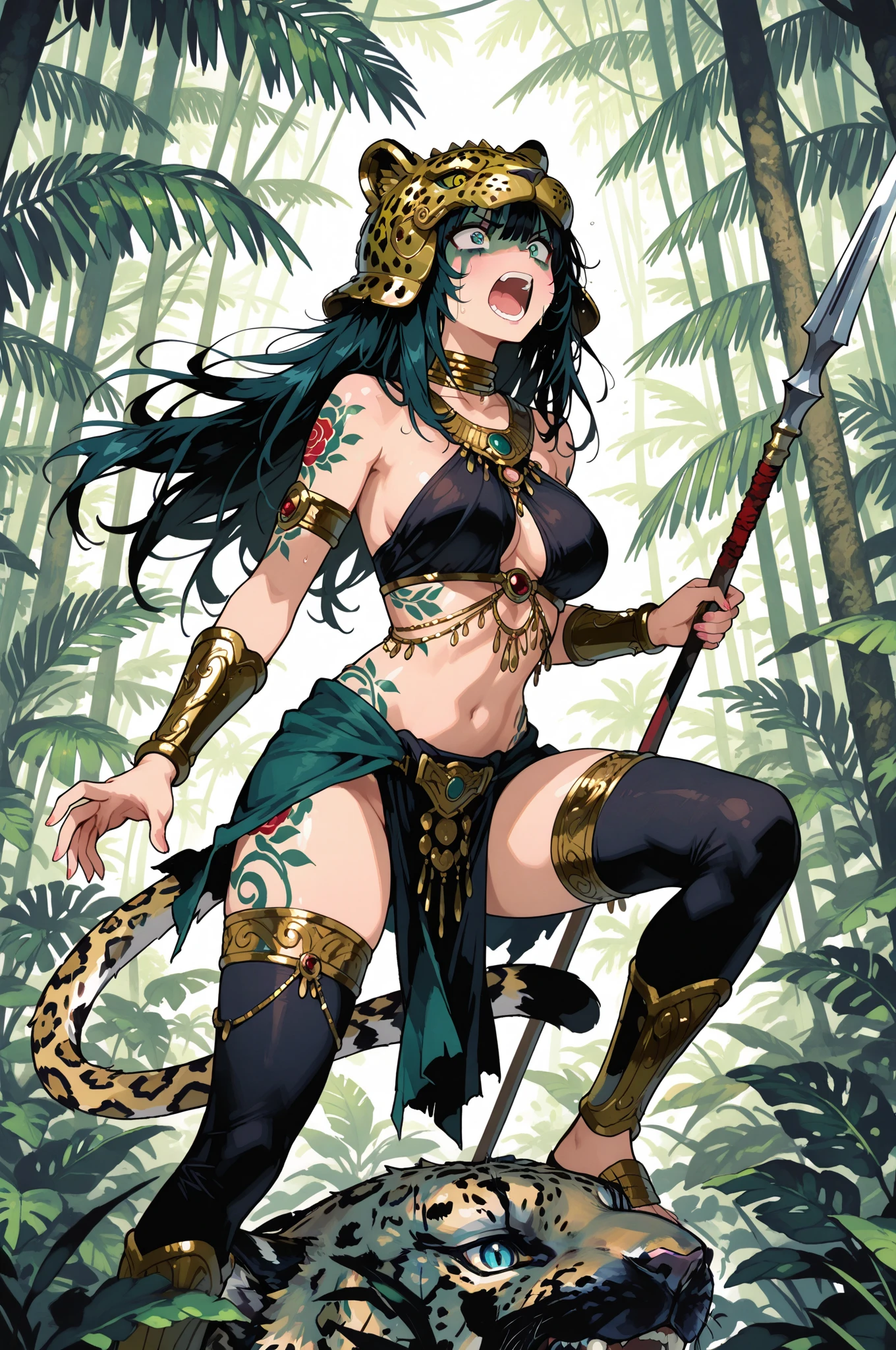 Outrageous resolution、masterpiece++、top-quality++、ultra-definition++、ultra-definition++、4k++、8k++、from side、(Background Focus)++、((1)))+++A dark-skinned, green-haired, muscular, big-breasted Amazon with an eyepatch and a full body tattoo admires a clothed woman in a forest destroying a city.、A dark-skinned, green-haired, muscular Amazoness Rune with full body tattoos and an eyepatch in the forest.、A dark-skinned, green-haired, muscular, big-breasted Amazoness with full body tattoos and an eyepatch in the forest.、A dark-skinned, green-haired, muscular Amazon with full body tattoos and an eyepatch in the forest flying above.、A dark-skinned, green-haired, muscular Amazonian housewife with full body tattoos and an eyepatch in the forest.、A dark-skinned, green-haired, muscular Amazonian president with full body tattoos and an eyepatch in the forest.、Detailed contemporary art、Contemporary Art Style、Blake A dark-skinned, green-haired, muscular, big-breasted Amazonian witch with an eyepatch and full body tattoos in a beautiful modern forest.、A dark-skinned, green-haired, muscular, big-breasted Amazonian college student with an eyepatch and full body tattoos in the forest.、Contemporary Art Behans、A dark-skinned, green-haired, muscular Amazonian high school student with full body tattoos and an eyepatch in the forest.、A dark-skinned, green-haired, muscular, big-breasted Amazonian woman with an eyepatch and full body tattoos in a beautiful forest.、A dark-skinned, green-haired, muscular, big-breasted Amazonian splinter with full body tattoos and an eyepatch in a shiny floating forest.、A dark-skinned, green-haired, muscular Amazon with full body tattoos and an eyepatch in the forest.、 A dark-skinned, green-haired, muscular Amazon with huge breasts and an eyepatch and full body tattoos in a dazzling forest.、A dark-skinned, green-haired, muscular, big-breasted Amazon with an eyepatch and full body tattoos in the forest.、A dark-skinned, green-haired, muscular Amazon with full body tattoos and an eyepatch in the forest.、In the forest, a dark skinned man with an eyepatch and a full body tattoo, green hair, muscular big breasts, and hair that blows in the style of an Amazonian.、Blake Modern Beautiful、A dark-skinned, green-haired, muscular Amazon with full body tattoos and an eyepatch in the forest.、Detailed clothing、Mischievous aura、Bewitching face、tall body、Mature body、seductive body、爆乳、detailed beautiful faces、detailed shiny eyes、Detailed skin、Full body break、detaileds、realisitic、4K highly detailed digital art、octan render、bio luminescent、BREAK8K resolution concept art、真实感、Mappa Studio、masterpiece、top-quality、Official Art、illustratio、Ligne Claire、(cool_color)、perfect-composition、absurderes、Fantasia、Focused、thirds rule