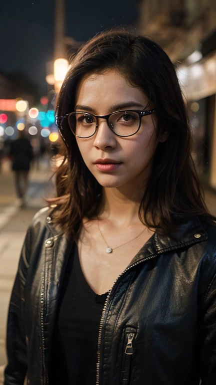 nsfw, (masterpiece:1.2, highest quality), (Realistic, photoRealistic:1.4), Beautiful illustrations, (Natural Side Lighting, Cinema Lighting), Written boundary depth, Beautiful thighs staring at the viewer, (((Face Focus, Upper Body))), 1 female, 30-year-old, alone, thin, slender, (small breasts), short Hair, Curly Hair, Forehead, Forehead, Forehead, Forehead, thin, slender, glasses, vivid yellow sweater, sexy pencil skirt, Are standing, ((Close-up)), ((Close-up)), ((Close-up))