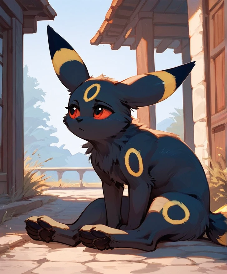 Umbreon, (Feral), \(pokemon\), (by DAGASI), (by Inno-Sjoa), (by shikaro), (by asaneman), female, red sklera, black eyes, ((extremely_wide_excessively_massive_hyper_hips)), tounge_out, (massive_plump_hyper_pussy), Exaggerated_tiny_digitigrade_paws, exhausted, (Perfect_eyes), sexy, seductive, 1080p, (best quality), (masterpiece), digital_art,